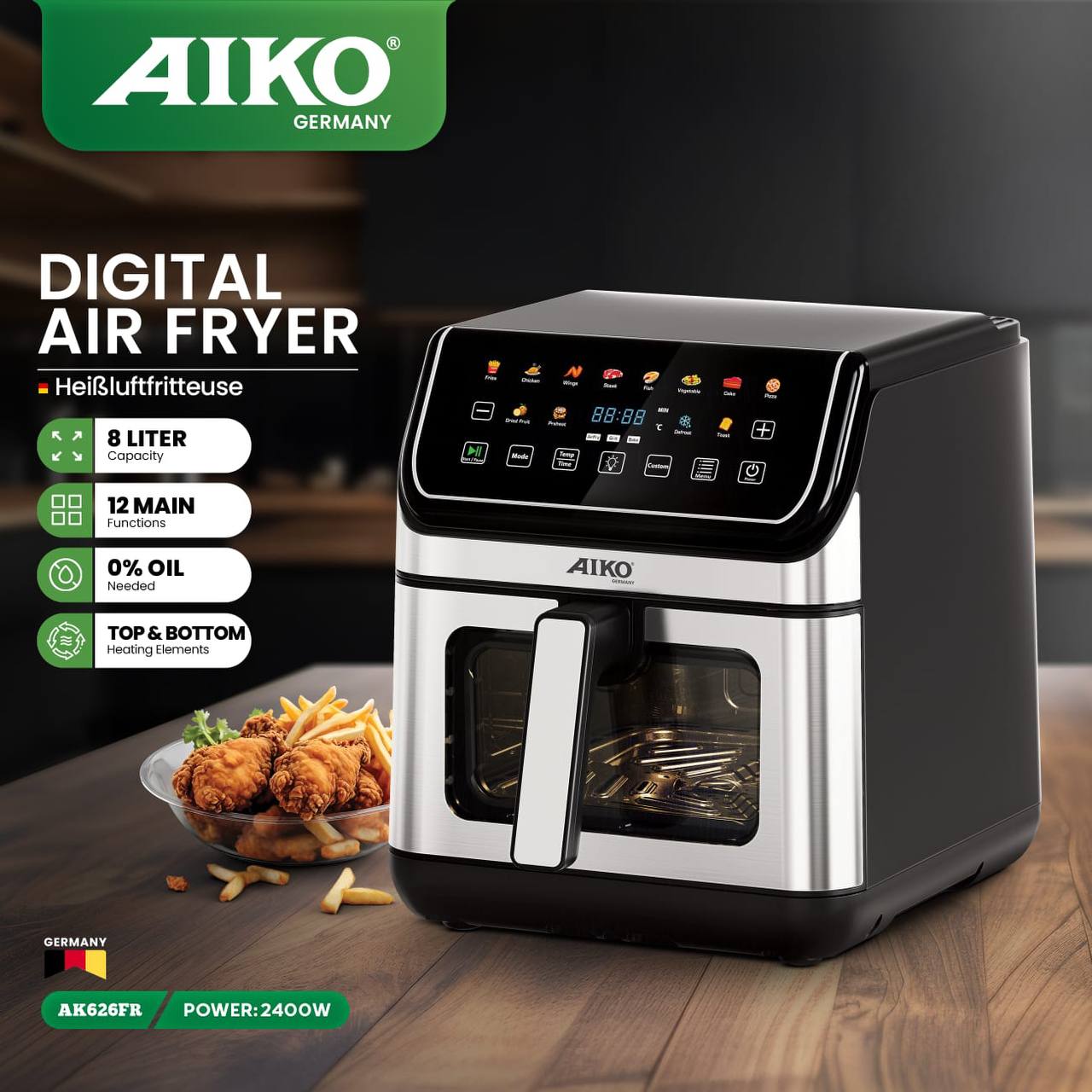 سرخ کن آیکو مدل AK626FR