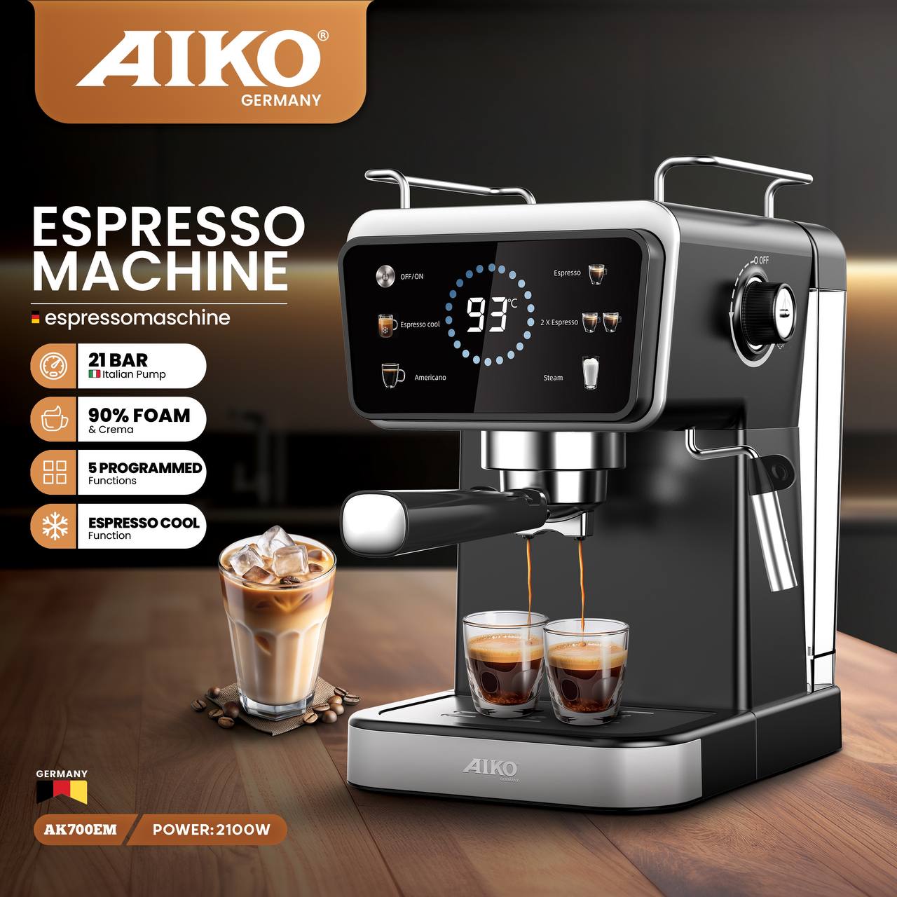 اسپرسوساز آیکو مدل AK700EM